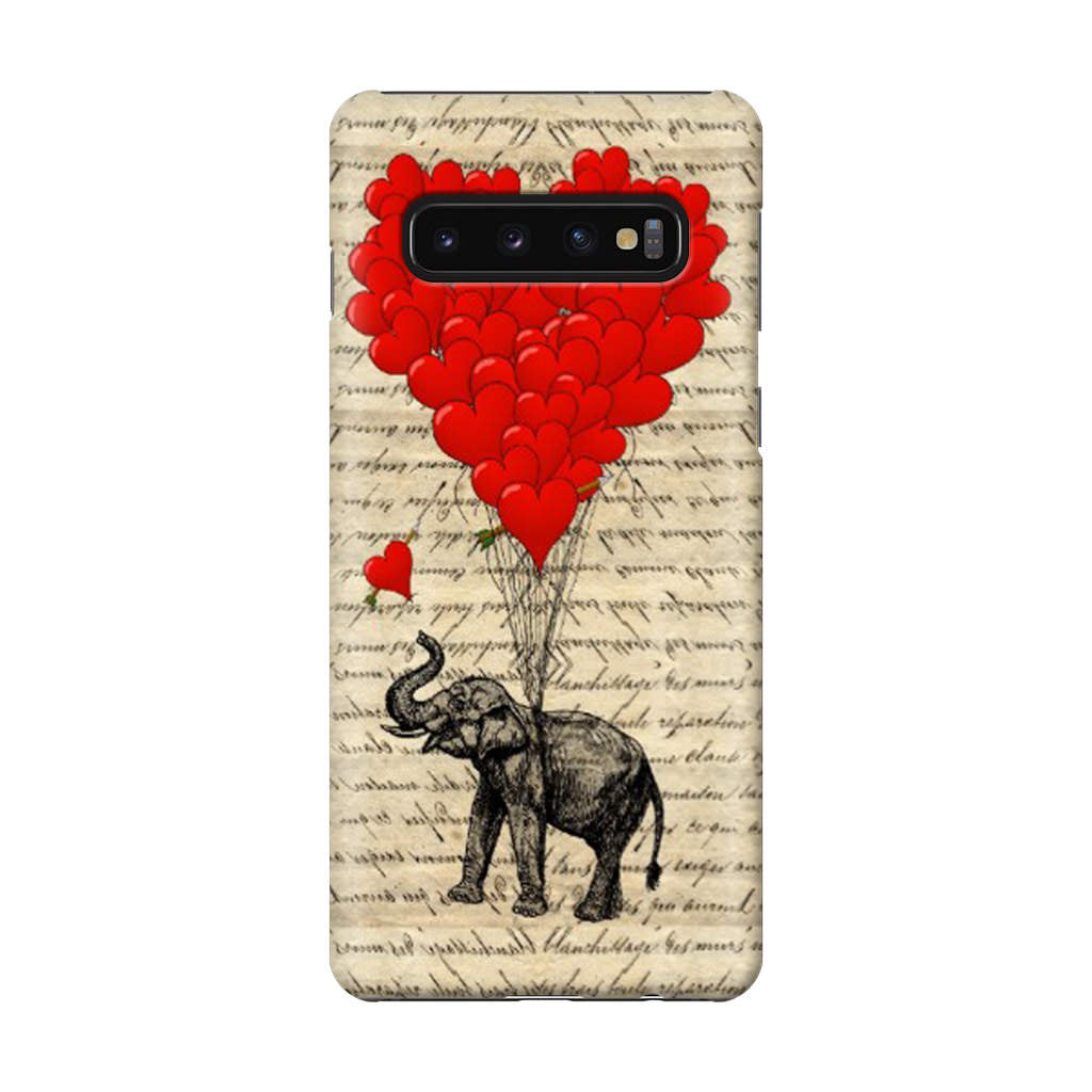 Elephant And Heart Galaxy S10 Case