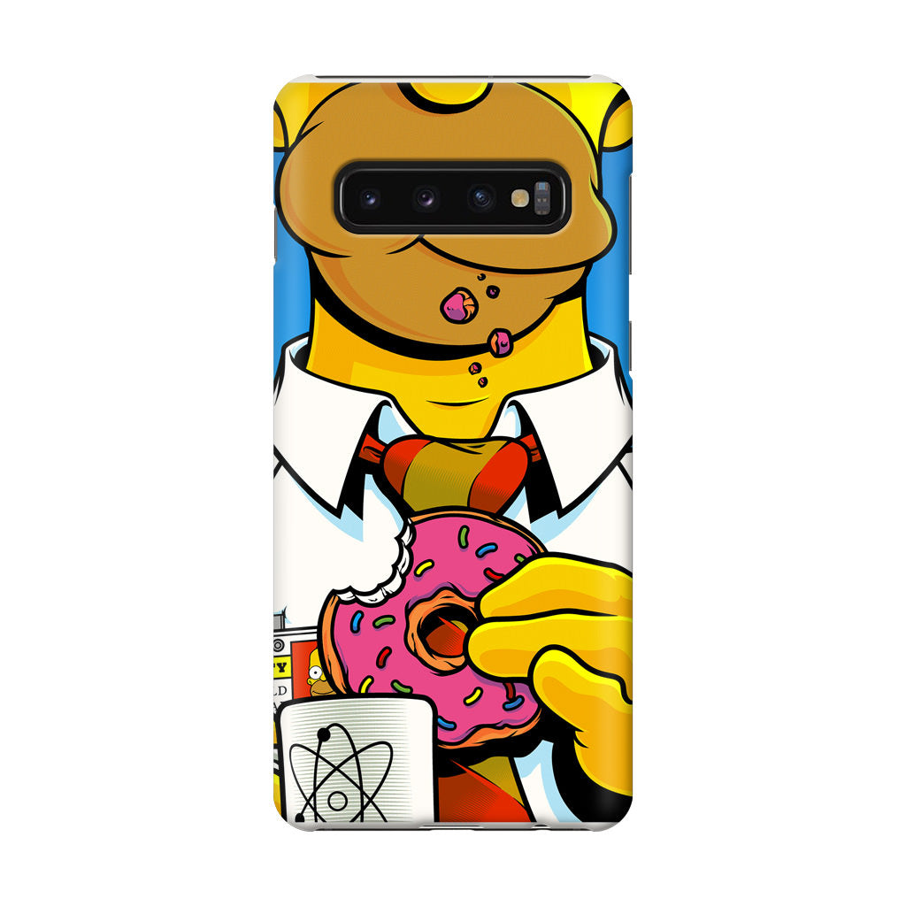 Homer Eats Donut Galaxy S10 Case