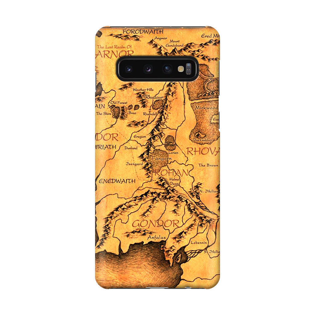 Middle Earth Map Hobbit Galaxy S10 Case