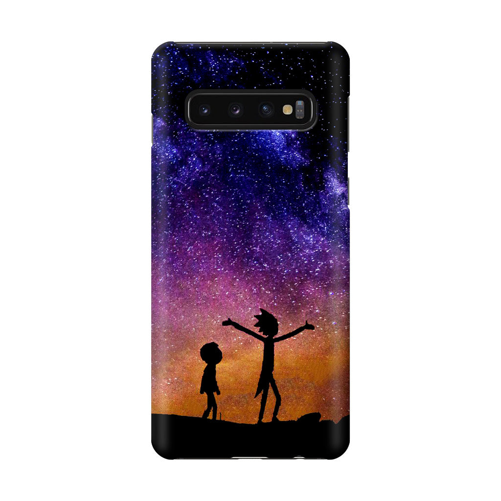 Rick And Morty Space Nebula Galaxy S10 Case