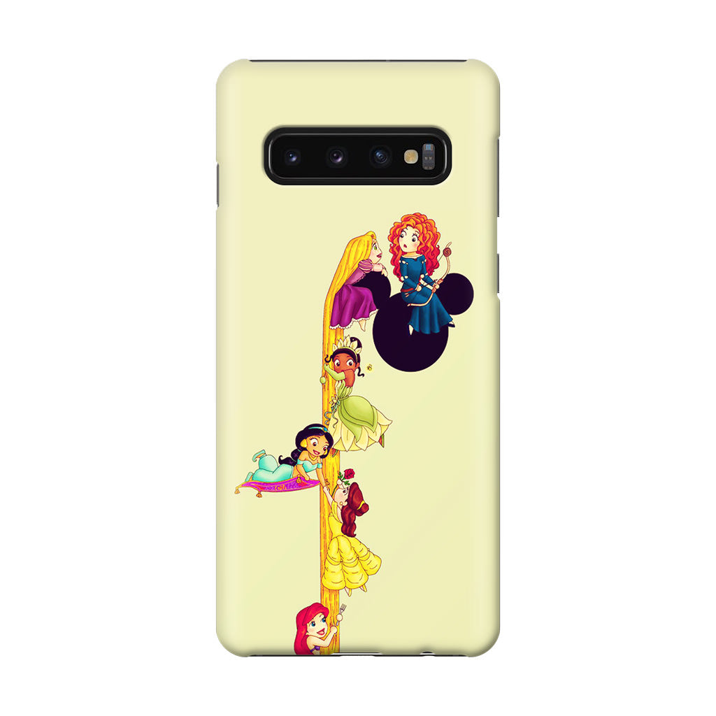 Princesses Climbing Rapunzel's Hair Galaxy S10 Plus Case