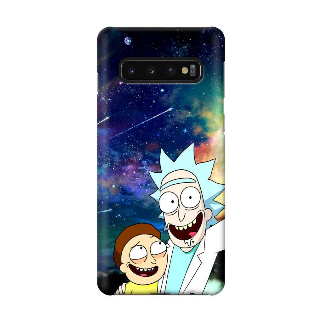 Rick And Morty In The Space Galaxy S10 Plus Case