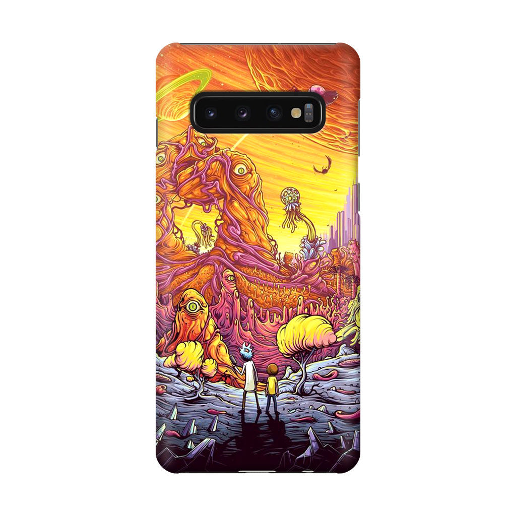 Rick And Morty Alien Planet Galaxy S10 Plus Case