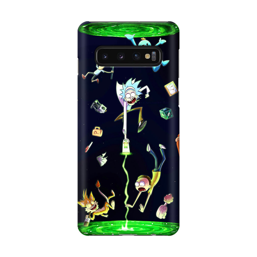 Rick And Morty Portal Fall Galaxy S10 Plus Case