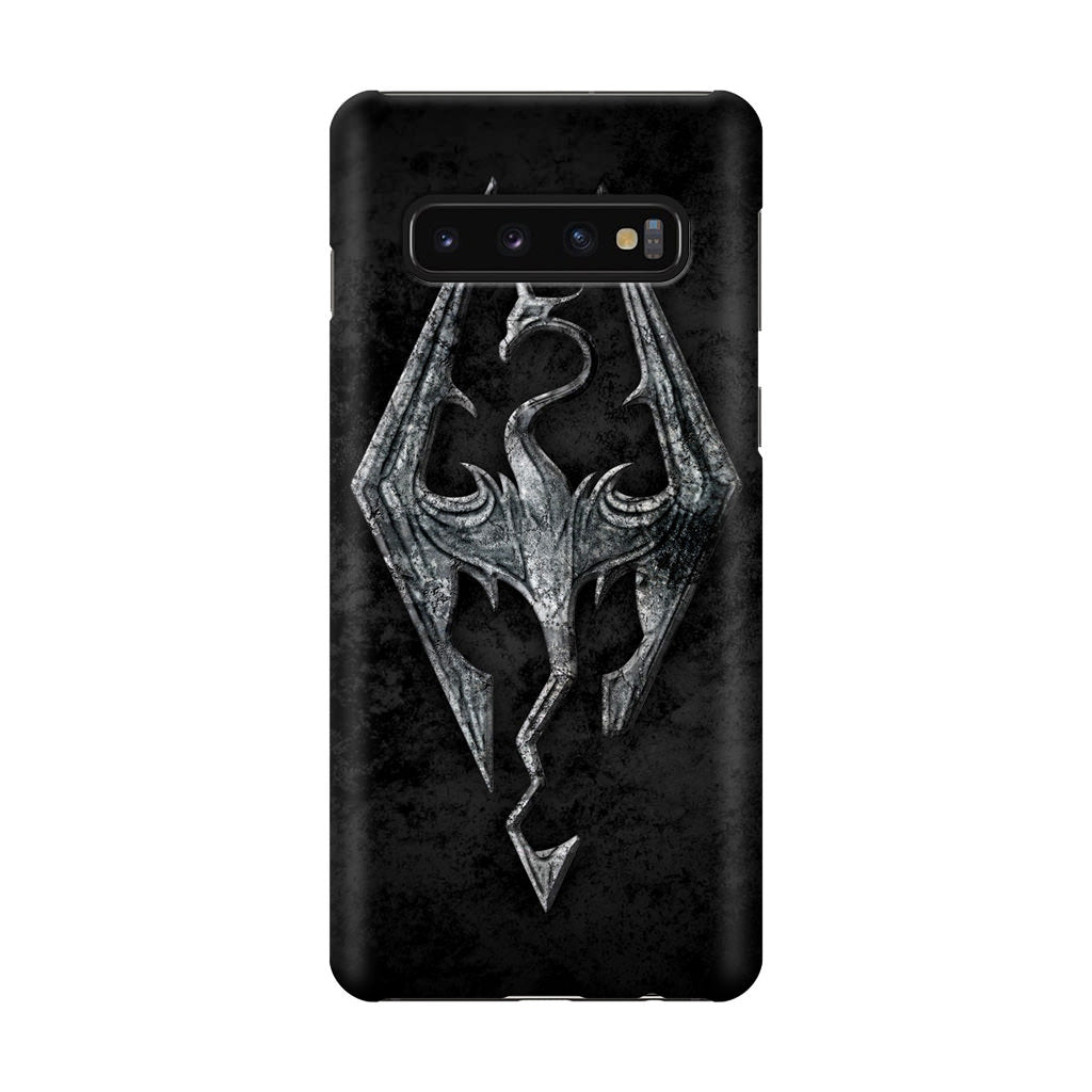 The Elder Scrolls V Skyrim Logo Galaxy S10 Plus Case