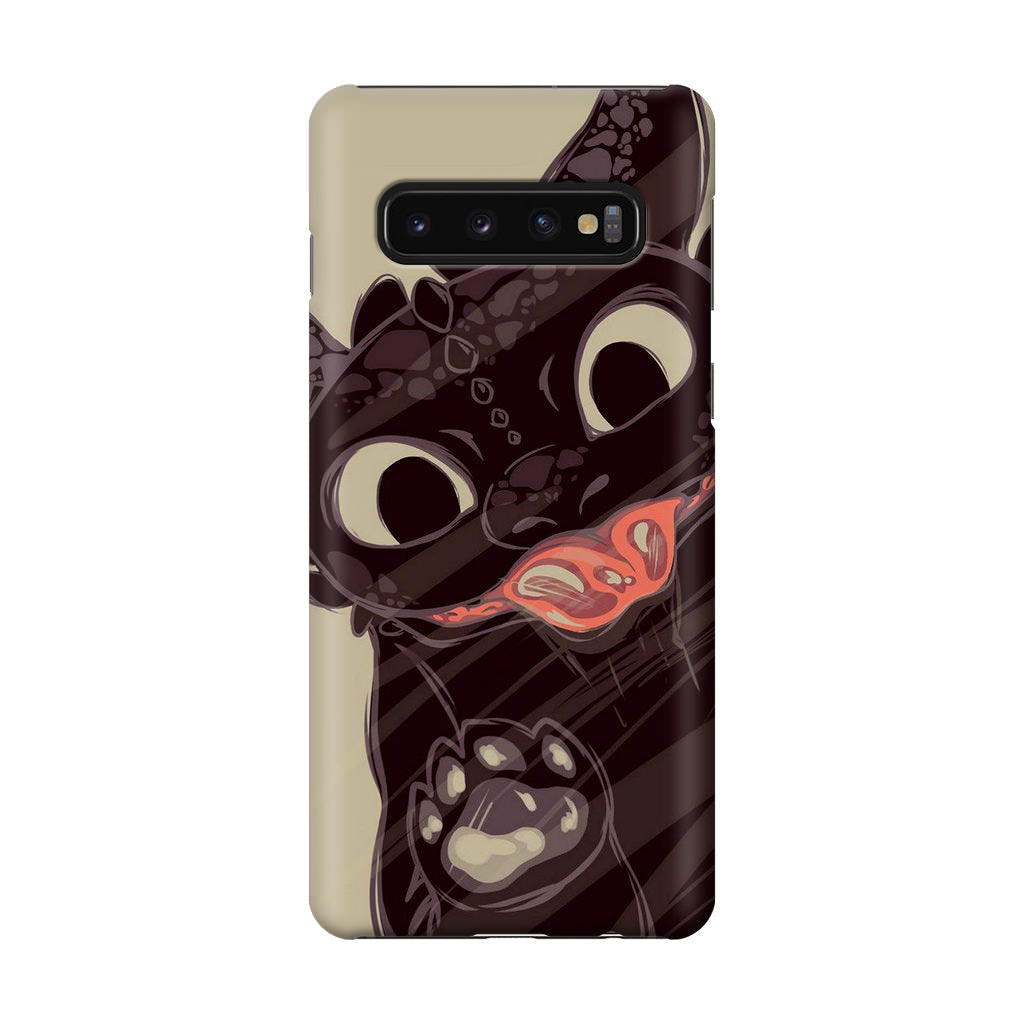 Toothless Dragon Art Galaxy S10 Plus Case