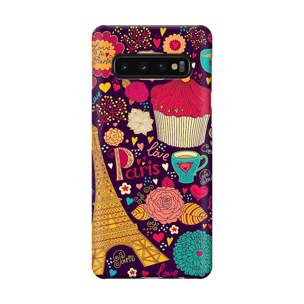 Vintage Love In Paris Galaxy S10 Plus Case