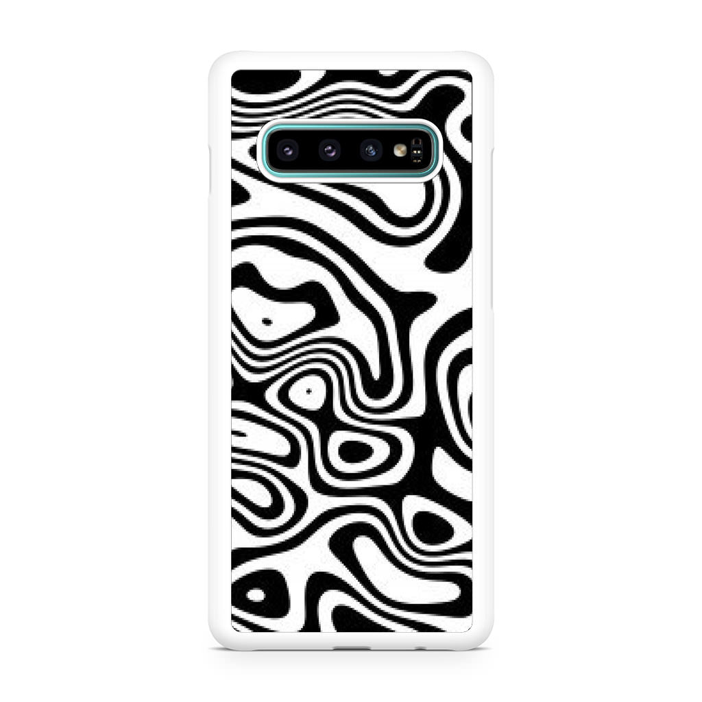 Abstract Black and White Background Galaxy S10 Case