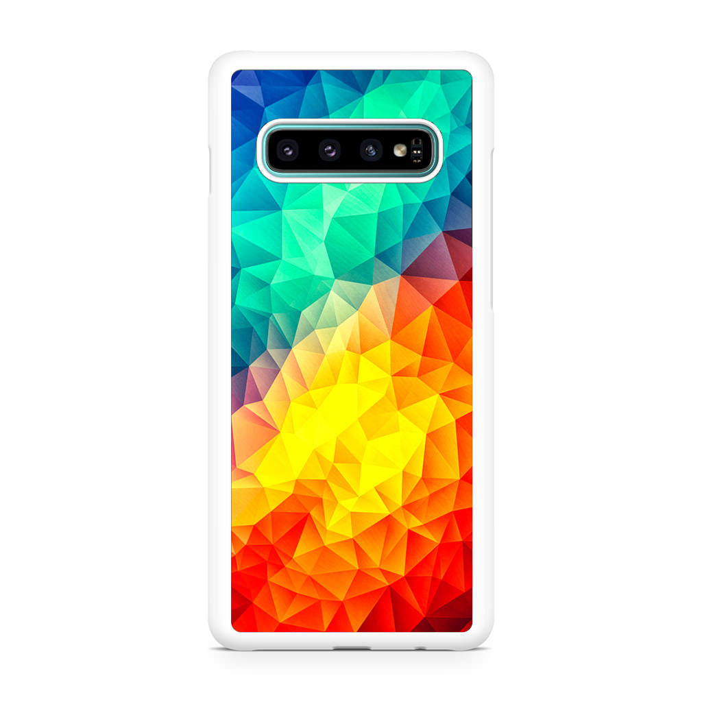 Abstract Multicolor Cubism Painting Galaxy S10 Case