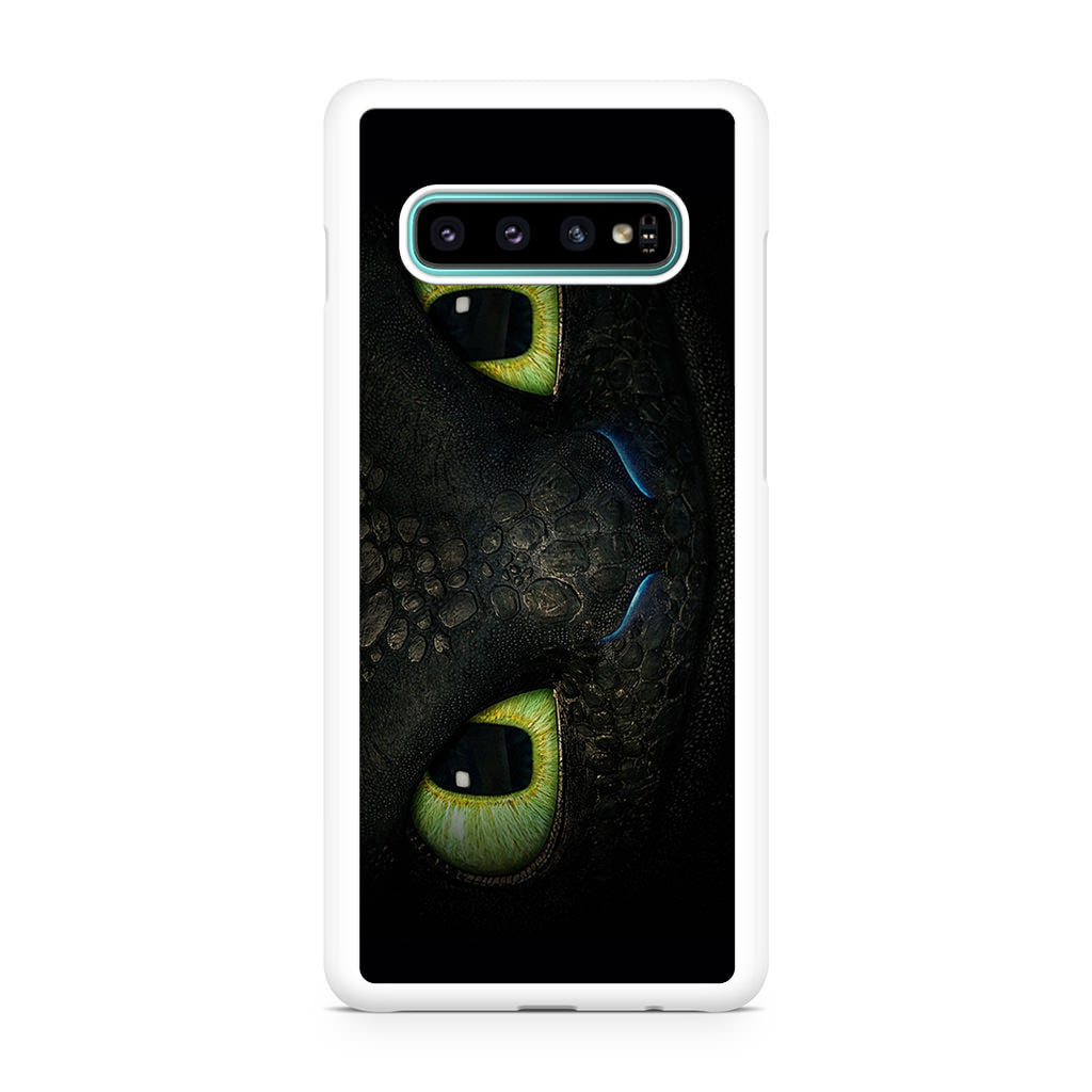 Toothless Dragon Eyes Close Up Galaxy S10 Plus Case