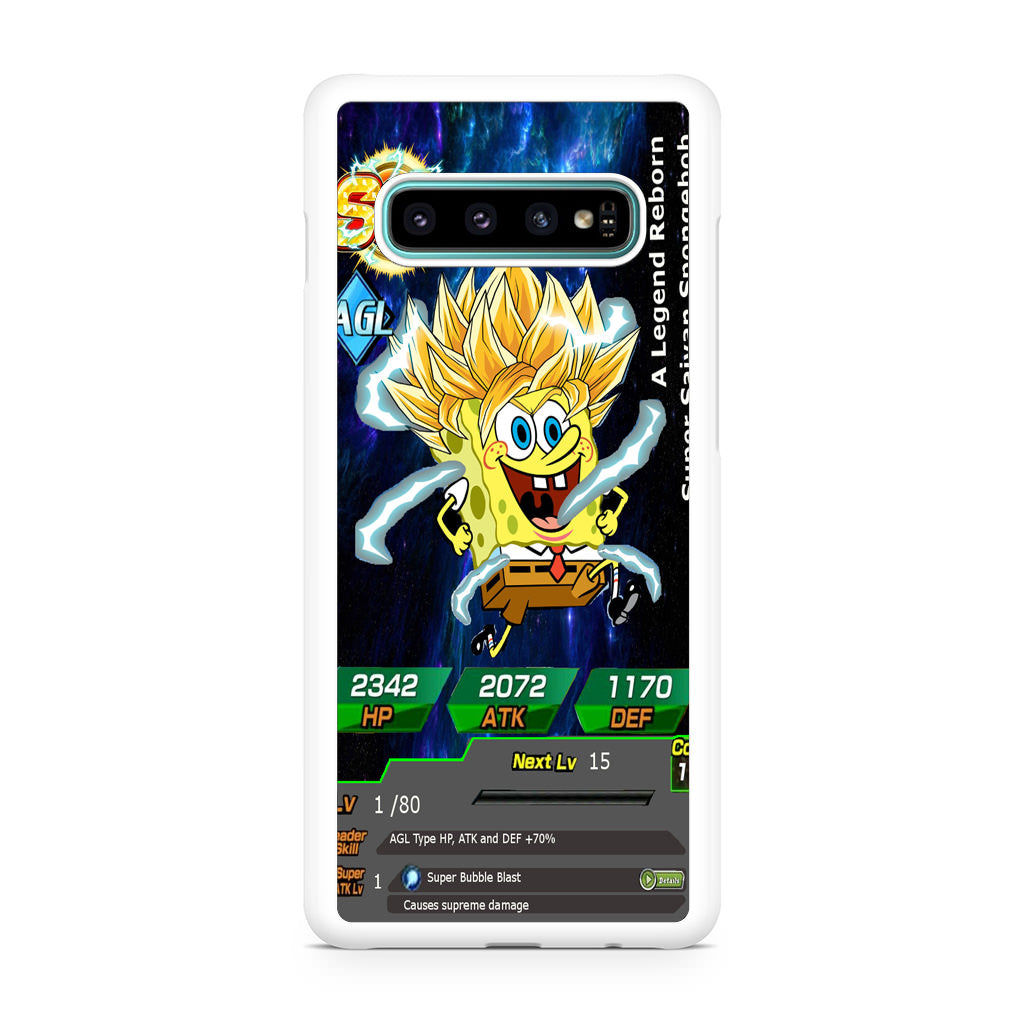Super Saiyan Spongebob Card Galaxy S10 Plus Case