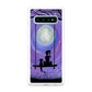 Girl Cat and Moon Galaxy S10 Case
