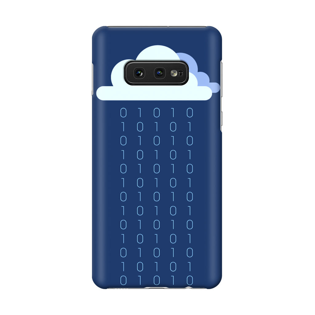 Abstract Binary Minimalist Galaxy S10e Case