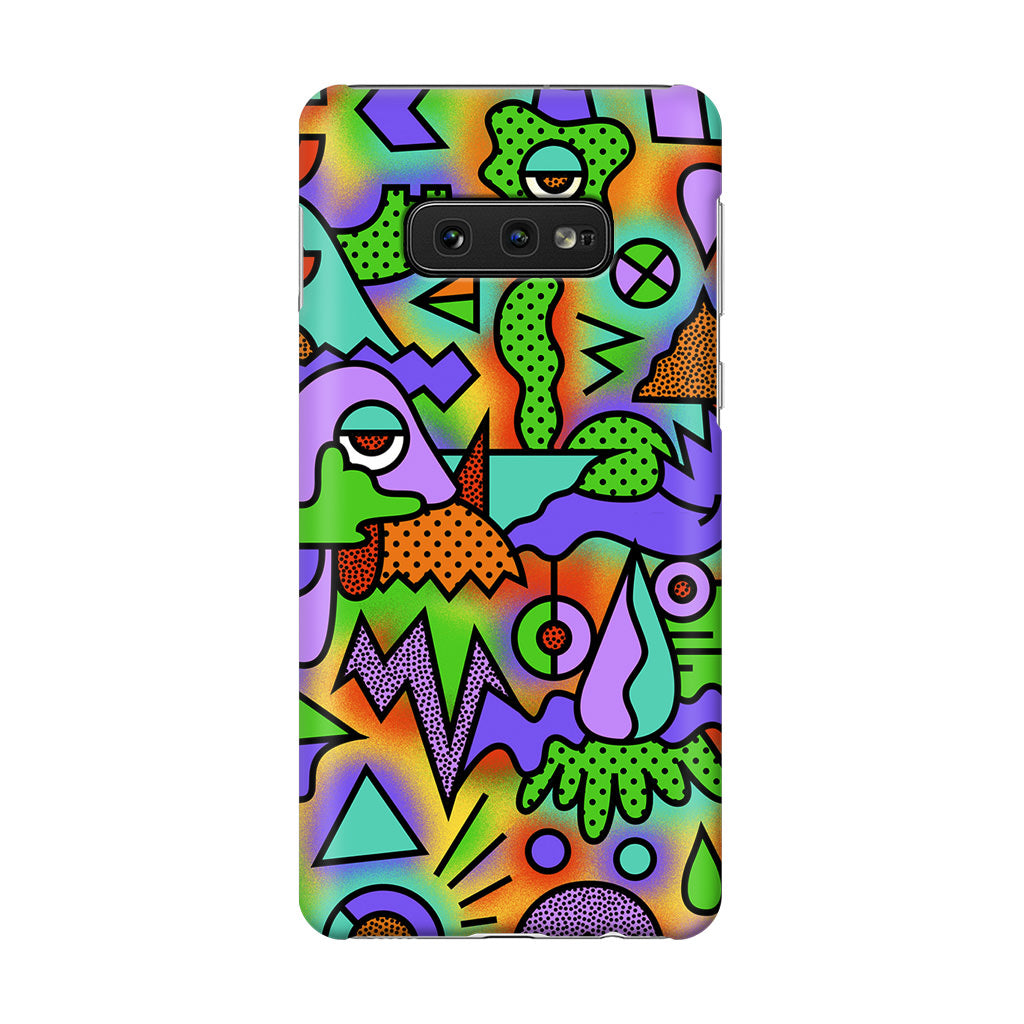 Abstract Colorful Doodle Art Galaxy S10e Case