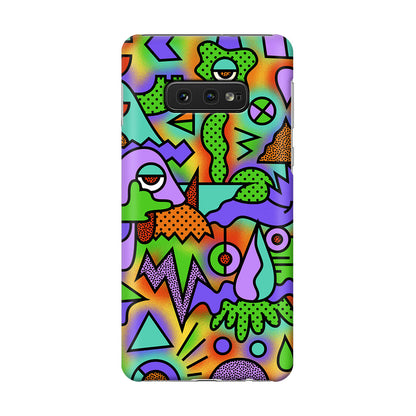 Abstract Colorful Doodle Art Galaxy S10e Case