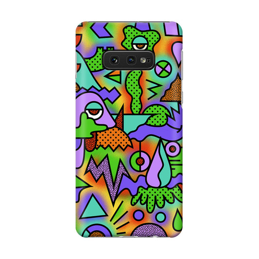 Abstract Colorful Doodle Art Galaxy S10e Case