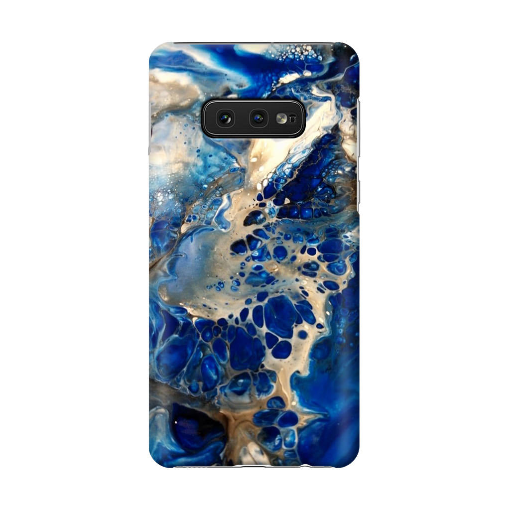 Abstract Golden Blue Paint Art Galaxy S10e Case