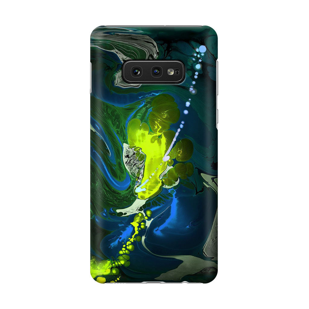 Abstract Green Blue Art Galaxy S10e Case