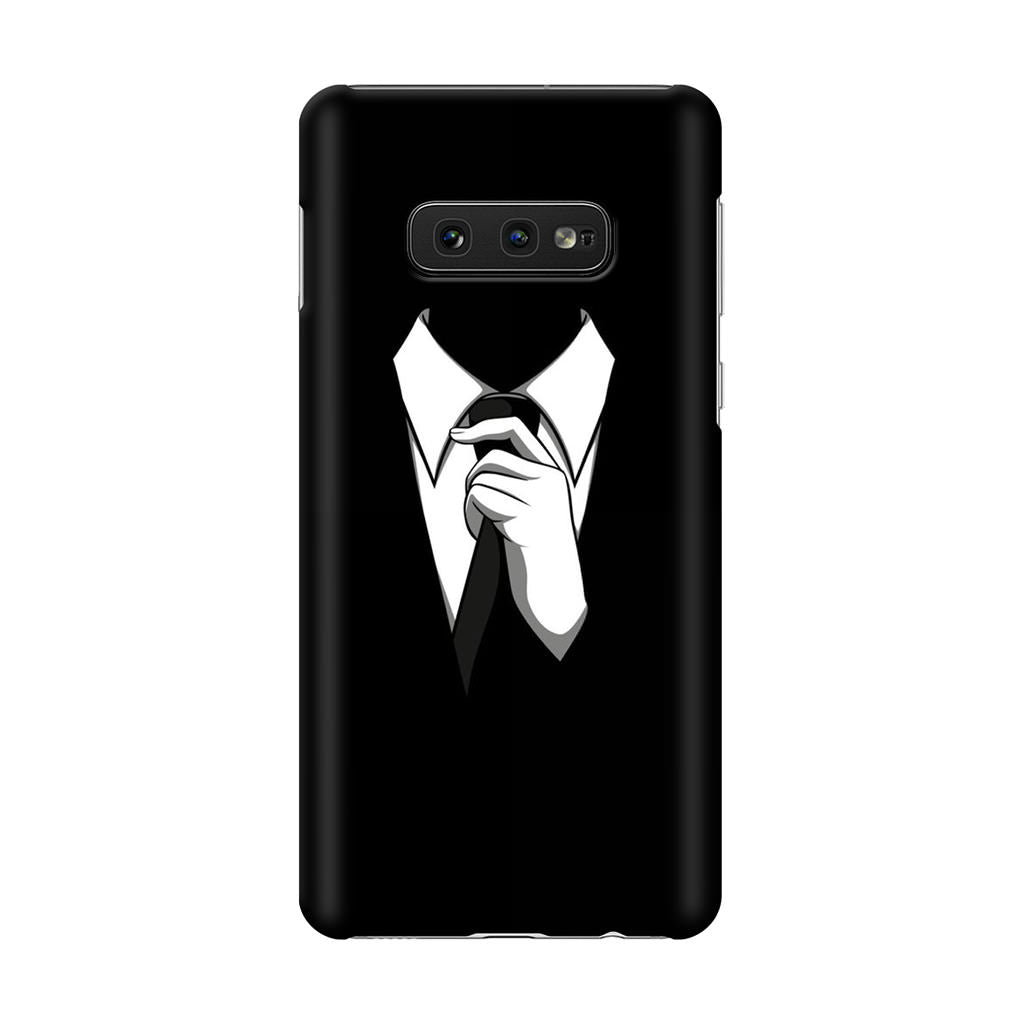 Anonymous Black White Tie Galaxy S10e Case