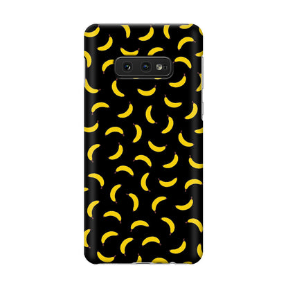 Bananas Fruit Pattern Black Galaxy S10e Case