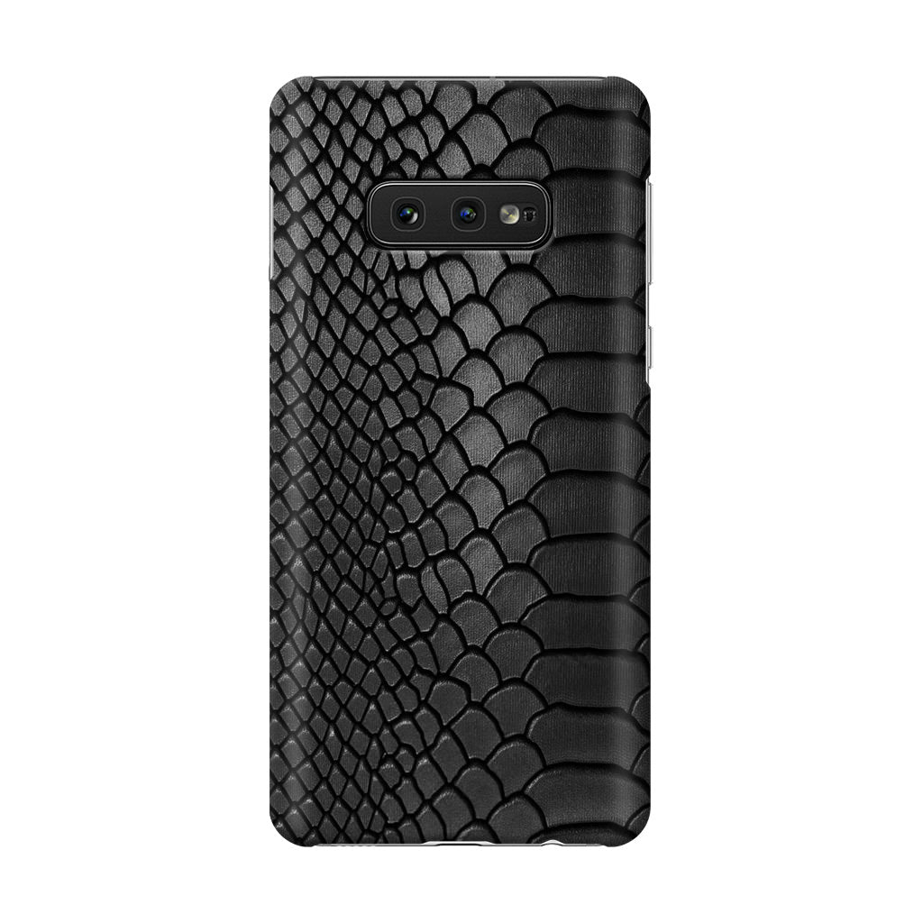 Black Snake Skin Texture Galaxy S10e Case