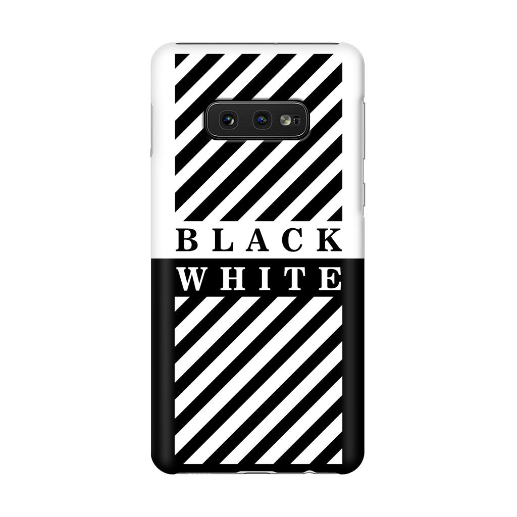 Black White Stripes Galaxy S10e Case