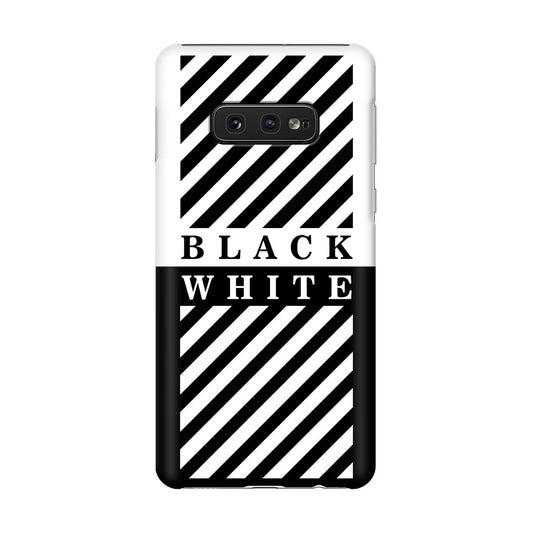 Black White Stripes Galaxy S10e Case