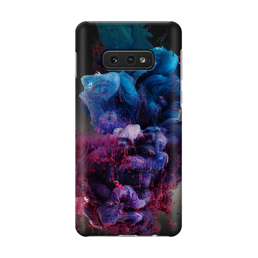 Colorful Dust Art on Black Galaxy S10e Case