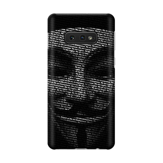 Guy Fawkes Mask Anonymous Galaxy S10e Case