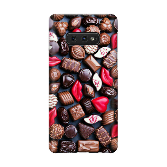 I Love Choco Pattern Galaxy S10e Case