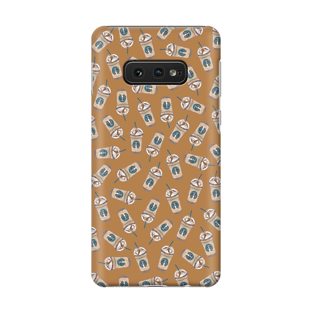 Iced Cappuccinos Lover Pattern Galaxy S10e Case