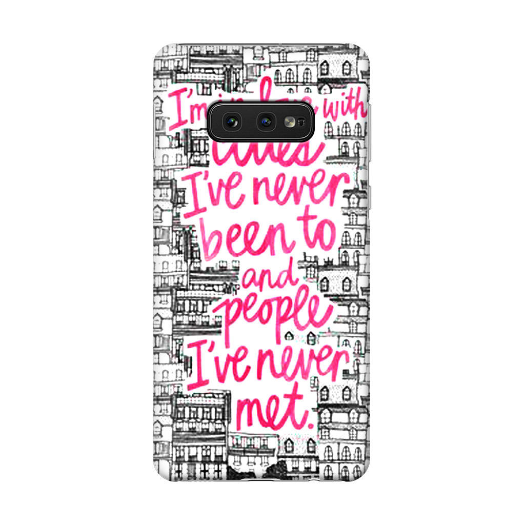 John Green Quotes I'm in Love With Cities Galaxy S10e Case