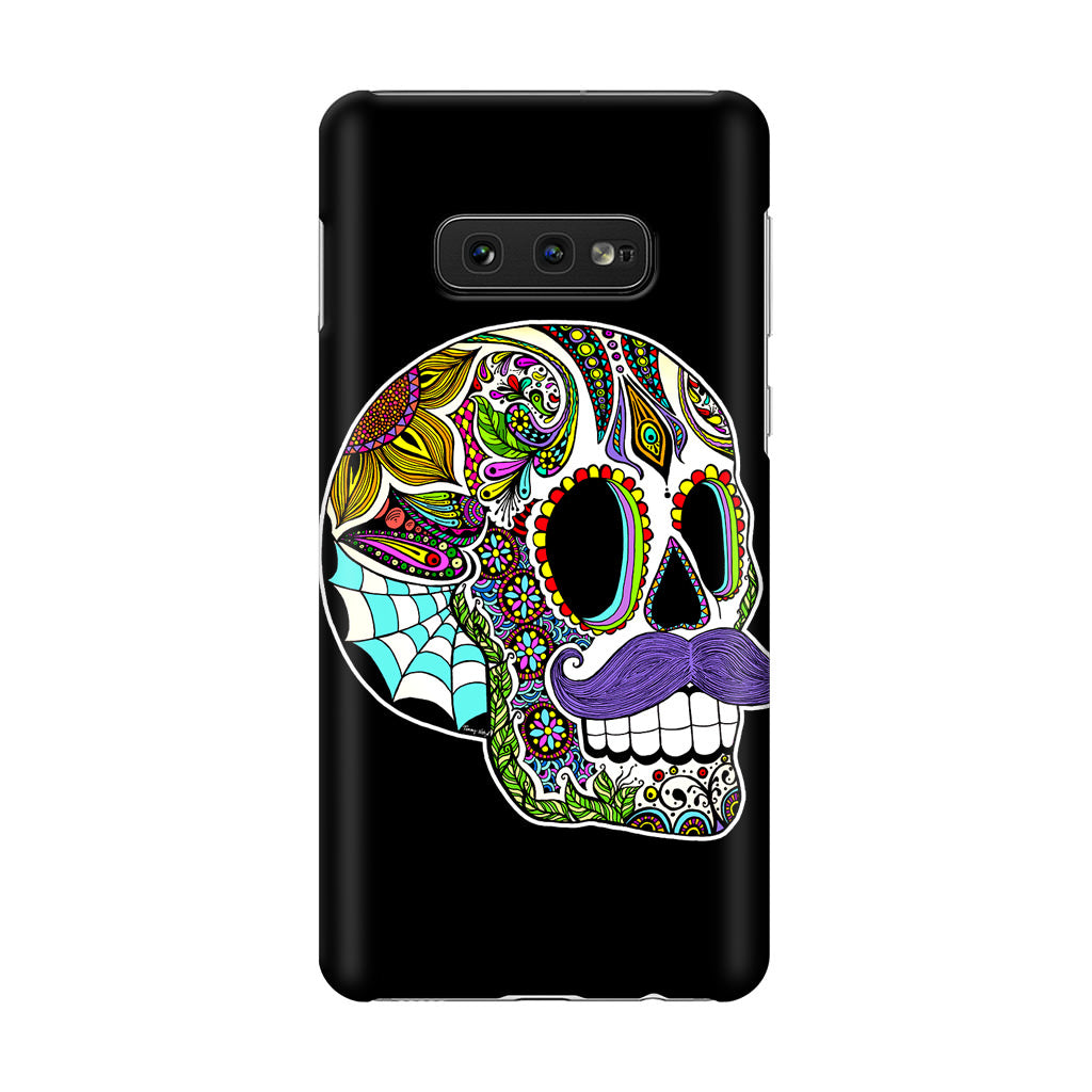 Mustache Sugar Skull Galaxy S10e Case