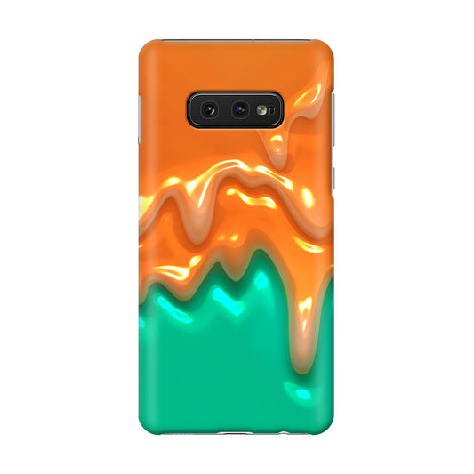 Orange Paint Dripping Galaxy S10e Case