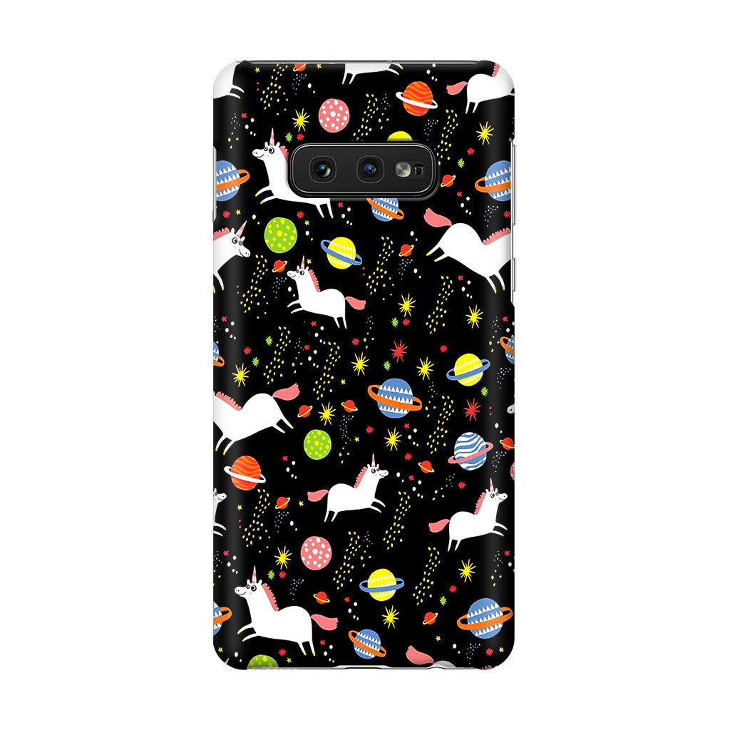 Space Unicorn Pattern Galaxy S10e Case