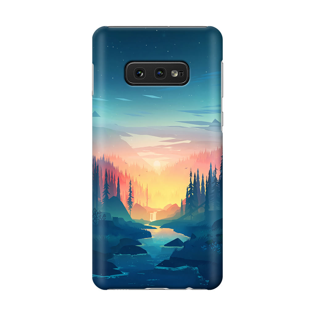 Sunset at The River Galaxy S10e Case