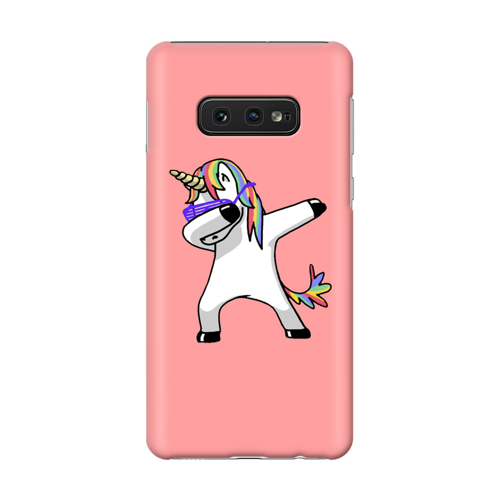 Unicorn Dabbing Pink Galaxy S10e Case