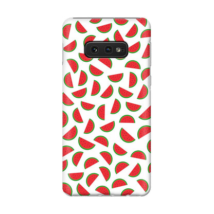 Watermelon Fruit Pattern White Galaxy S10e Case