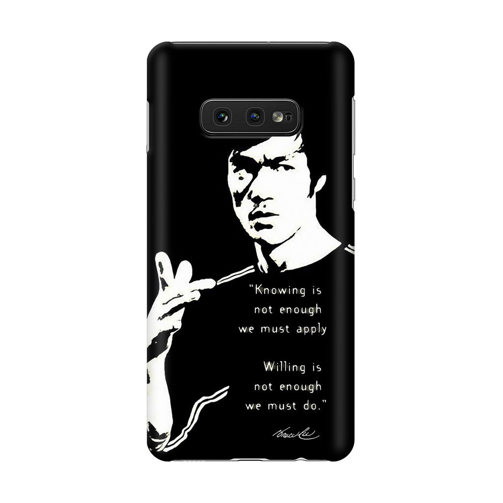 Bruce Lee Quotes Galaxy S10e Case