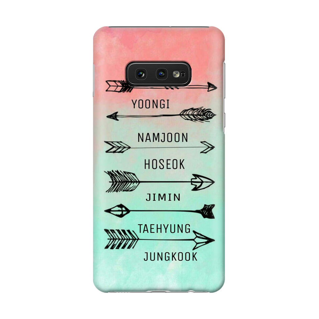 BTS Members Name Galaxy S10e Case