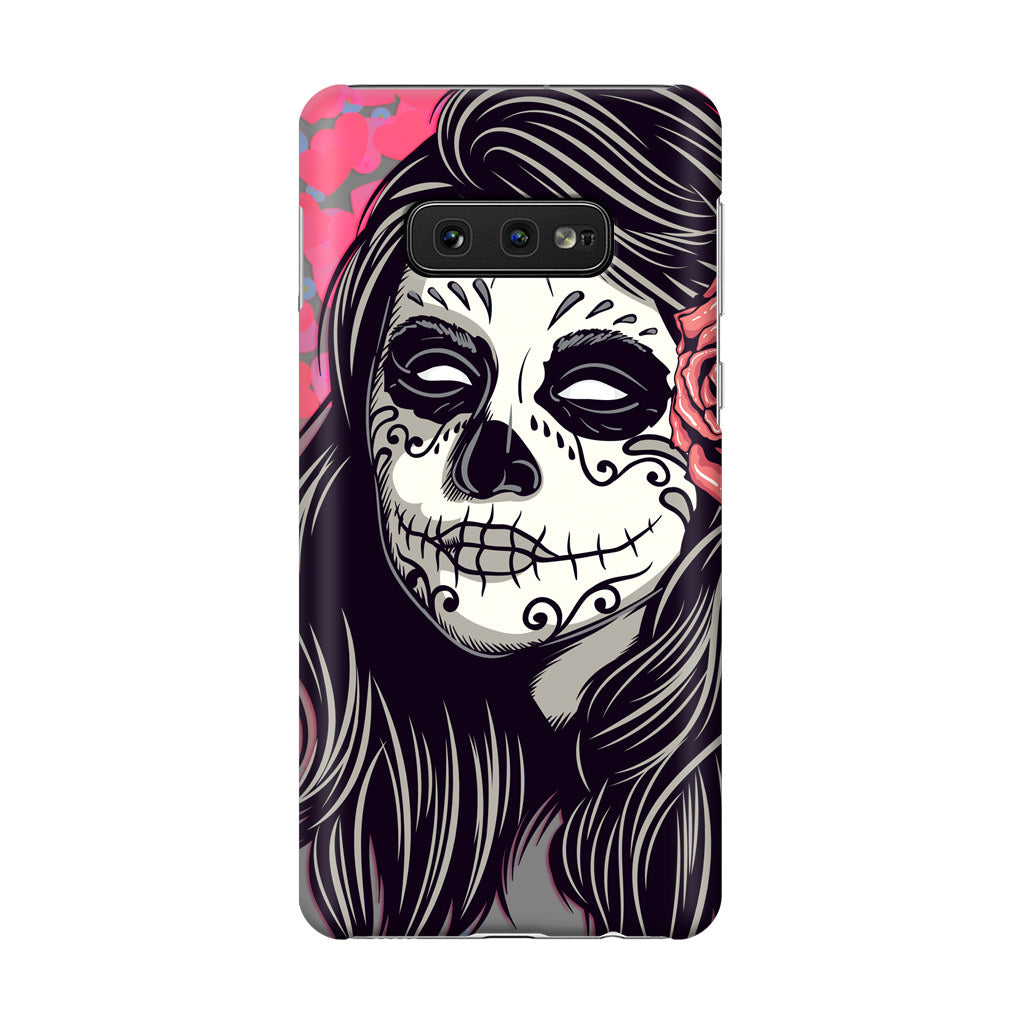 Girl Skull Flower Galaxy S10e Case