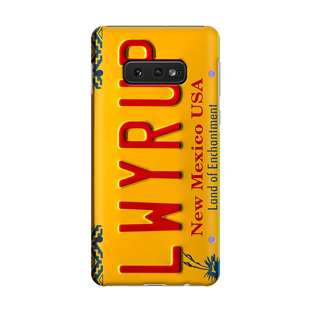 LWYRUP License Plate Galaxy S10e Case