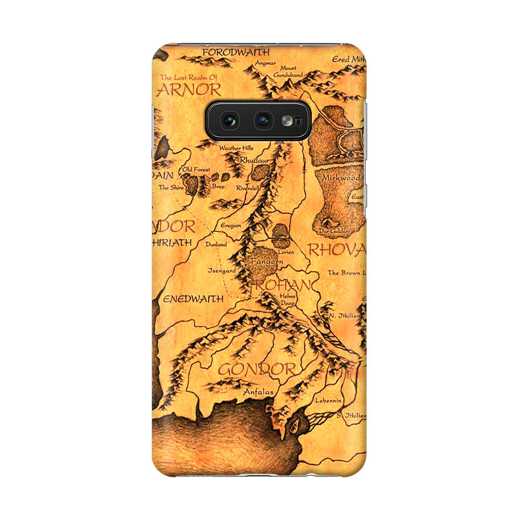 Middle Earth Map Hobbit Galaxy S10e Case