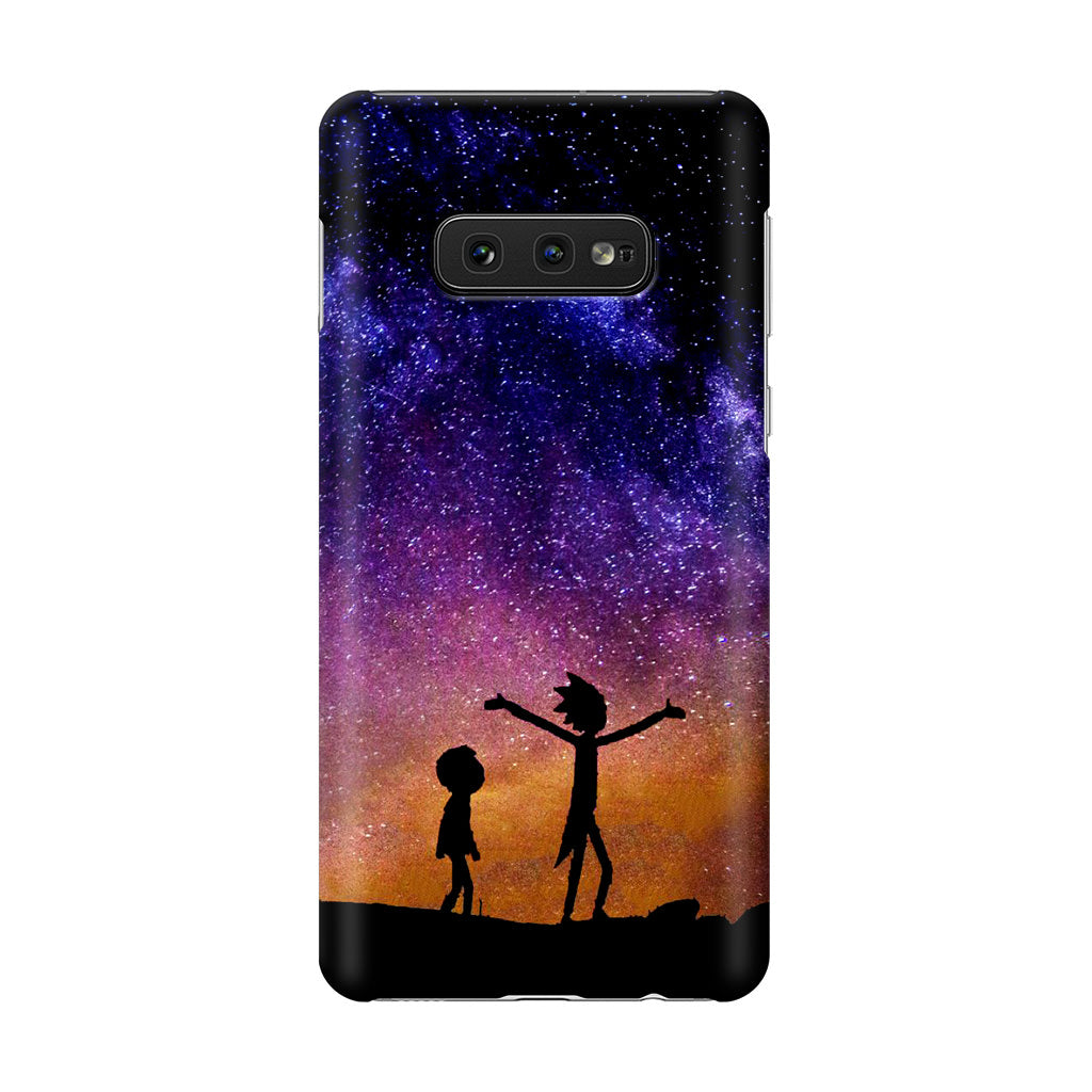 Rick And Morty Space Nebula Galaxy S10e Case