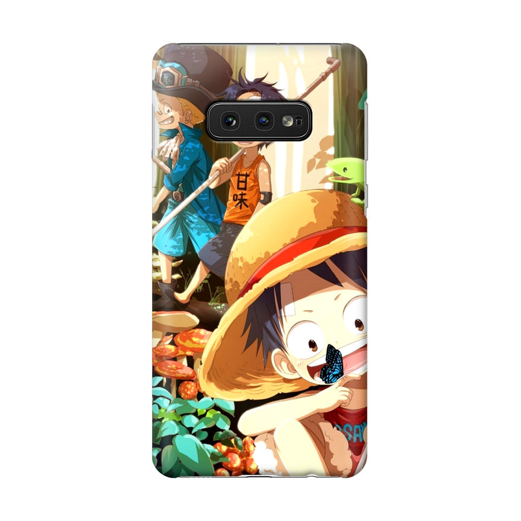 One Piece Little Sabo Ace Luffy Cute Galaxy S10e Case