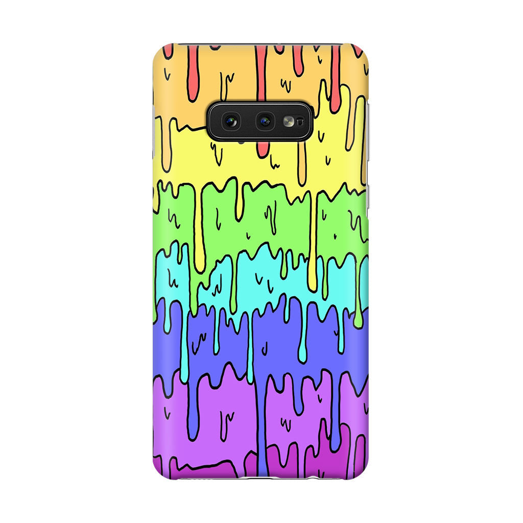 Pastel Kawaii Melting Rainbow Galaxy S10e Case