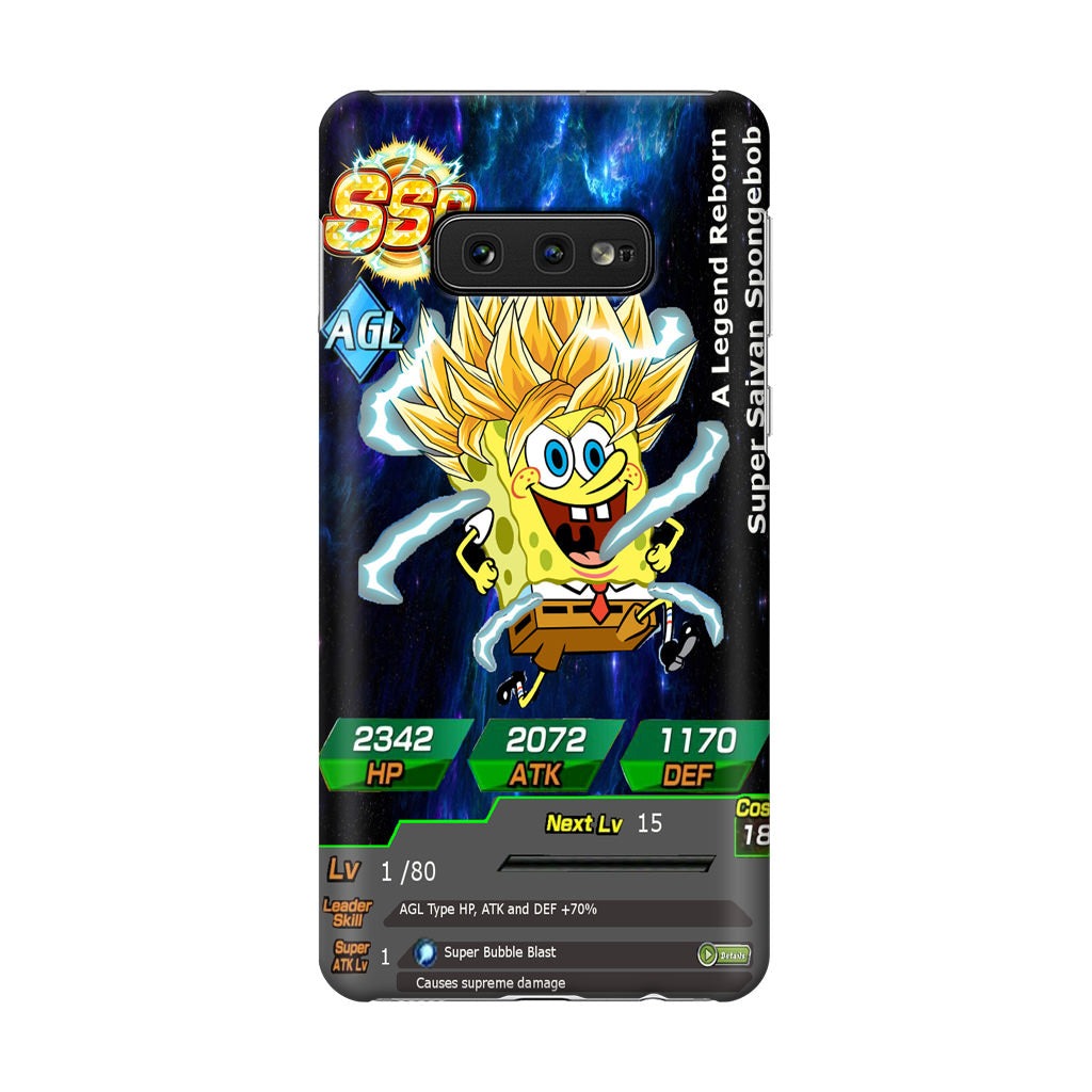 Super Saiyan Spongebob Card Galaxy S10e Case