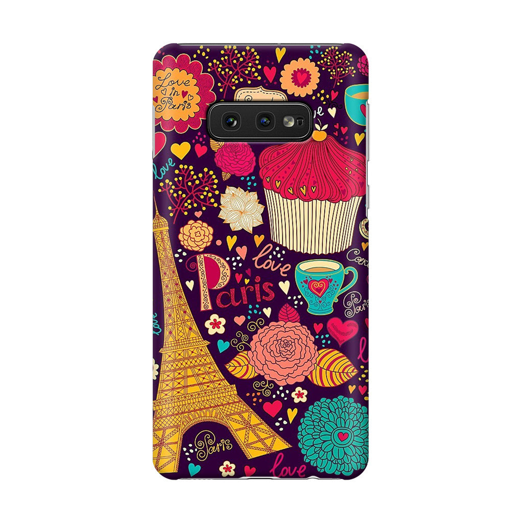 Vintage Love In Paris Galaxy S10e Case