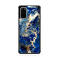 Abstract Golden Blue Paint Art Galaxy S20 Case