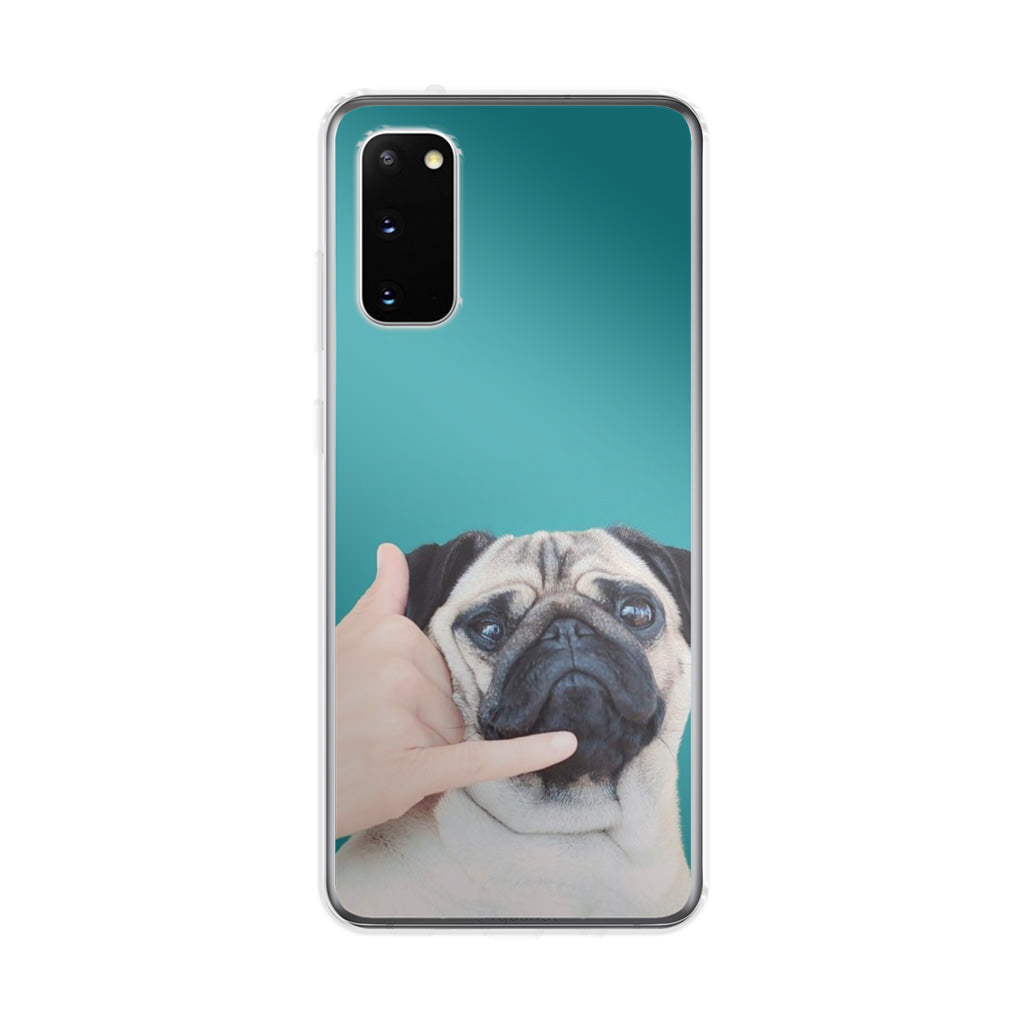 Pug is on the Phone Galaxy S20 Case